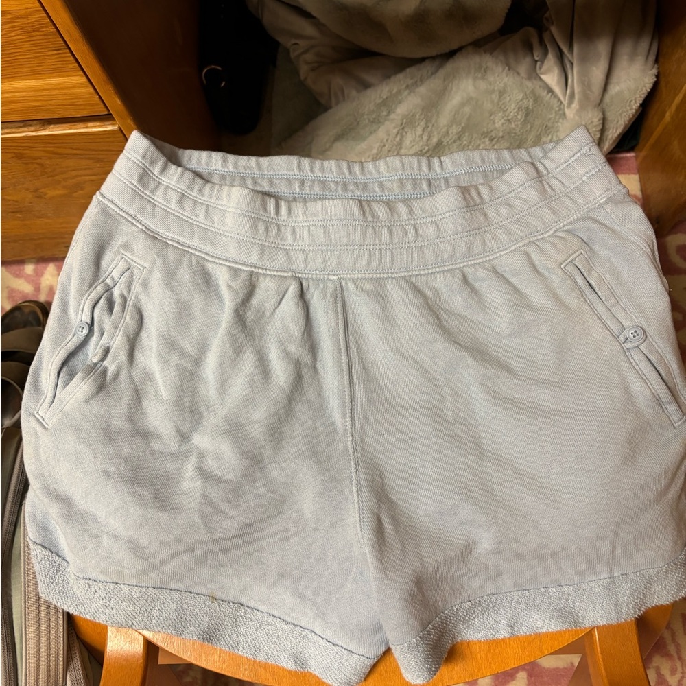 light blue aerie sweat shorts